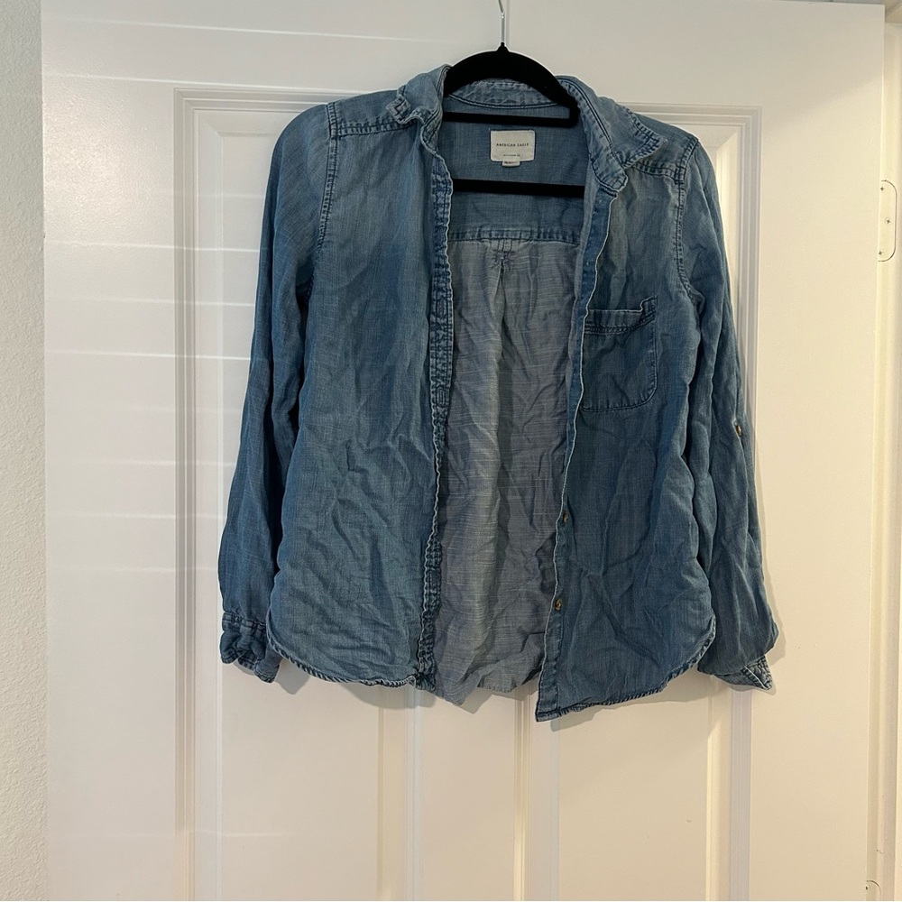 Casual Blue Denim Shirt